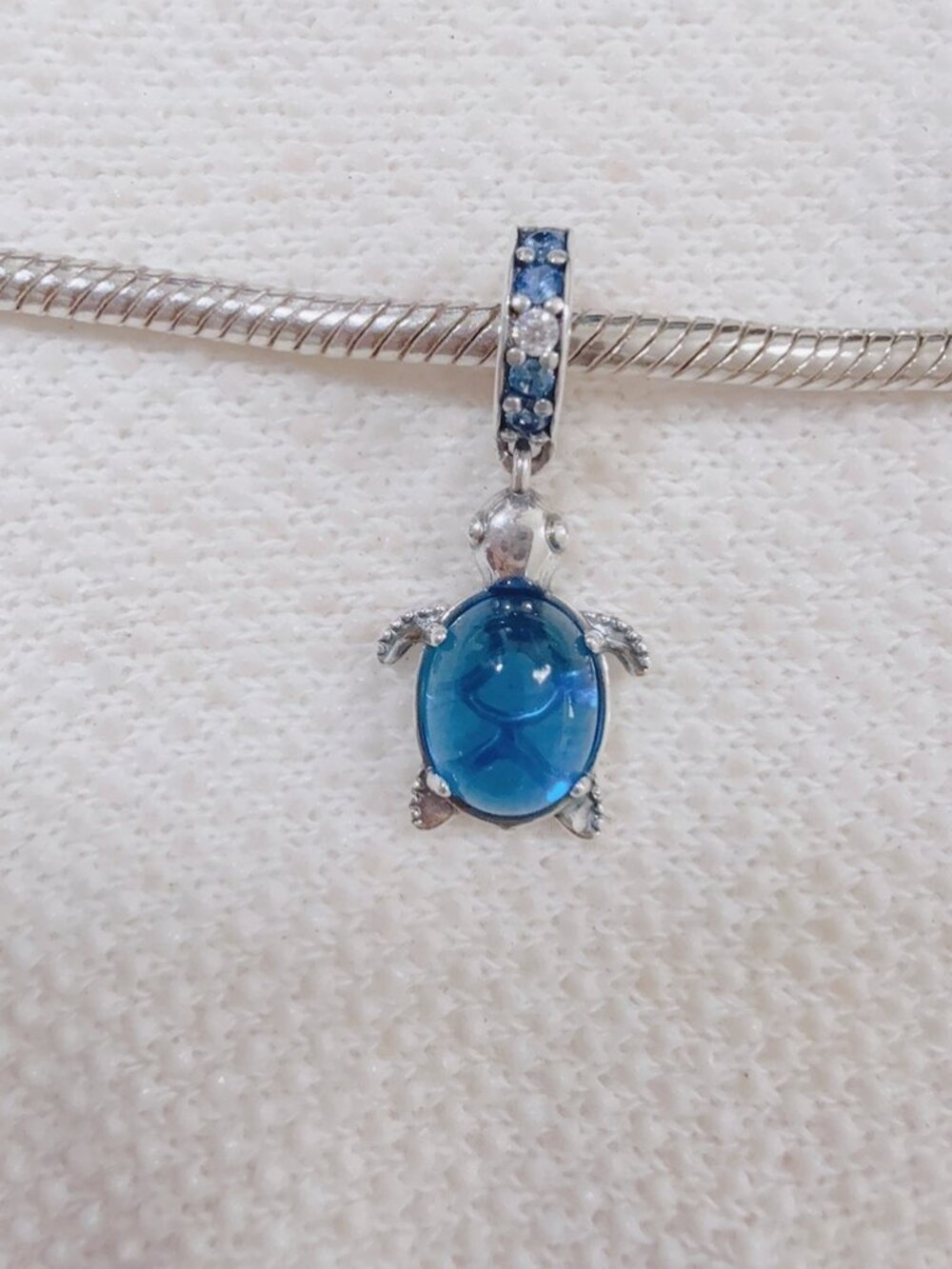 Blue Murano Sea Turtle Dangle Charm Silver Charm For Pandora Bracelet Necklace - Picture 3 of 7